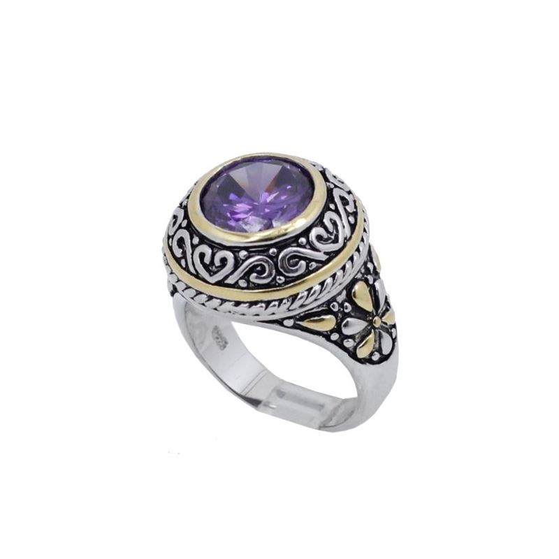 Ladies .925 Italian Sterling Silver Purp 73946 1