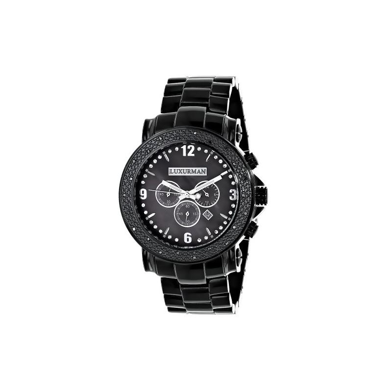 Black Diamond Watch For Men 0.25Ct