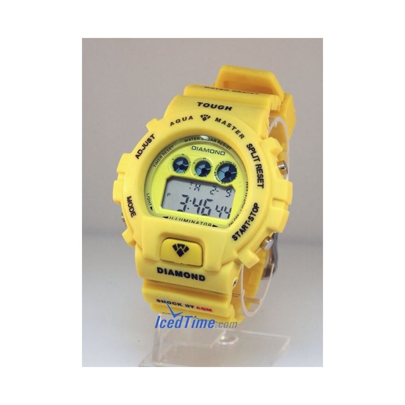 Aqua Master Shock Digital Watch Yellow 27739 1