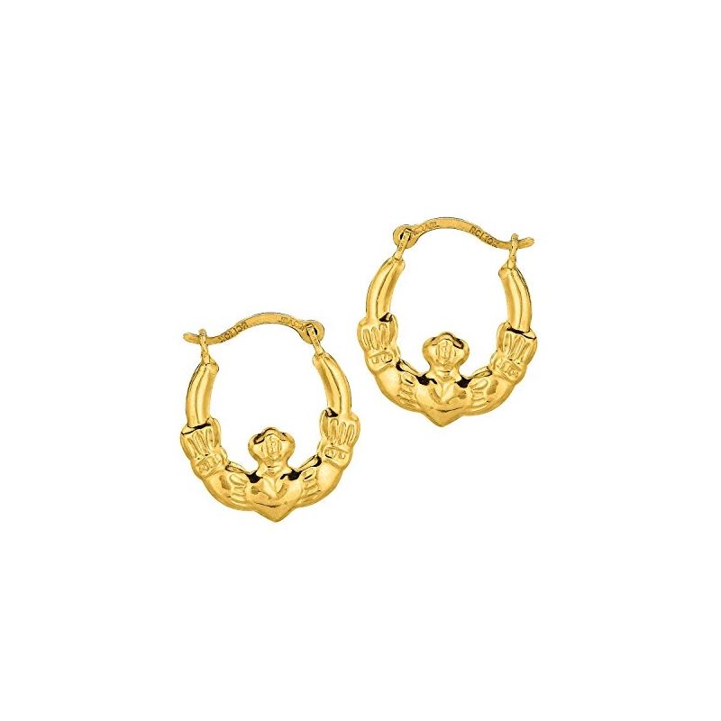 10K Yellow Gold Ladies Hoop Earrings 514 61391 1