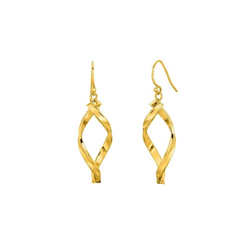 14K Yellow Gold Ladies Drop Earrings ER1 69097 1