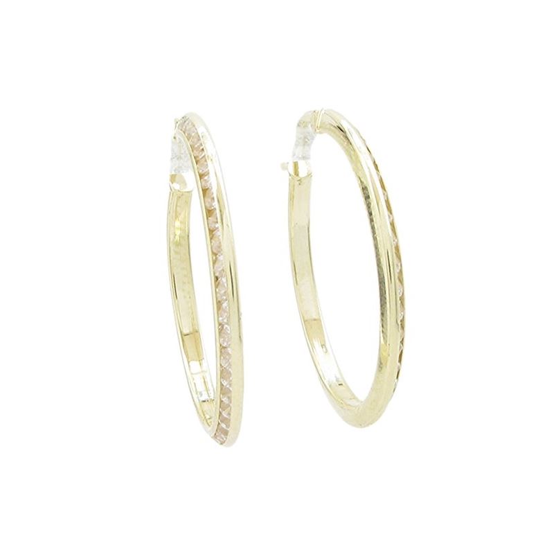 Womens 10k Yellow gold Slim white cz hoo 83658 1