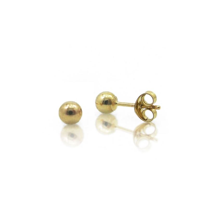 14k Yellow Gold 4mm Ball Stud Earrings 66943 1