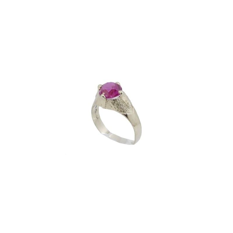 10k Yellow Gold Syntetic red gemstone ri 62596 1