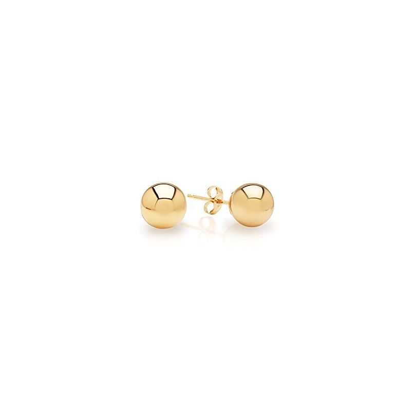 14k Yellow Gold Ball Stud Earrings pushb 67094 1