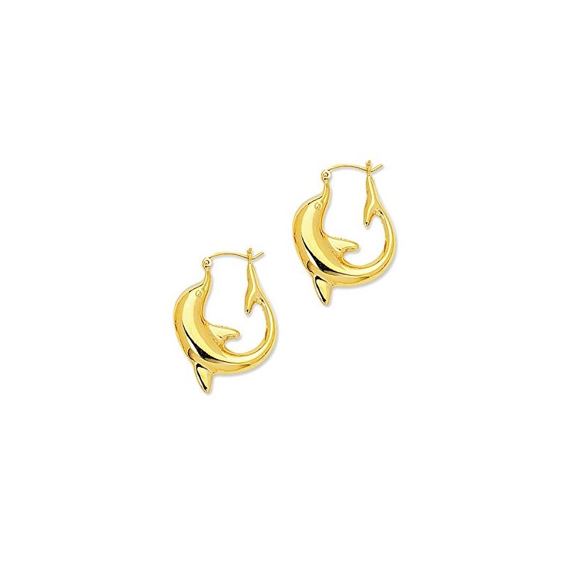 14K Yellow Gold Ladies Hoop Earrings S86 69204 1