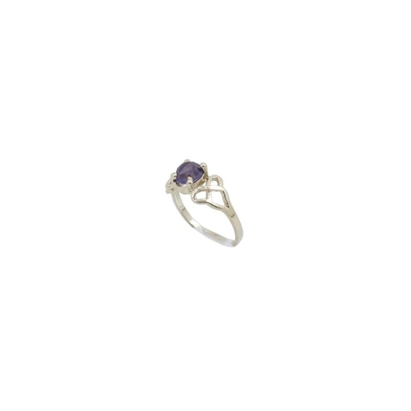 10k Yellow Gold Syntetic purple gemstone 62428 1