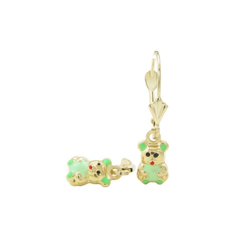 14K Yellow gold Panda chandelier earring 69705 1