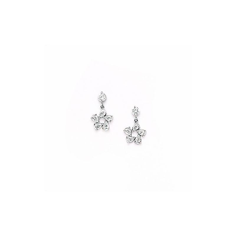 14K White Gold star oval drop shap with  66166 1