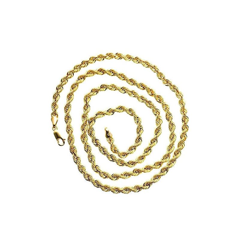 10K Yellow SOLID Gold Rope Chain Necklac 63341 1