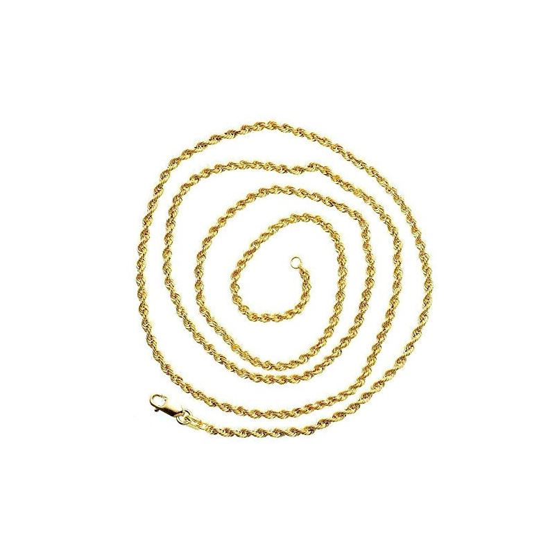 10K Yellow SOLID Gold Rope Chain Necklac 63334 1