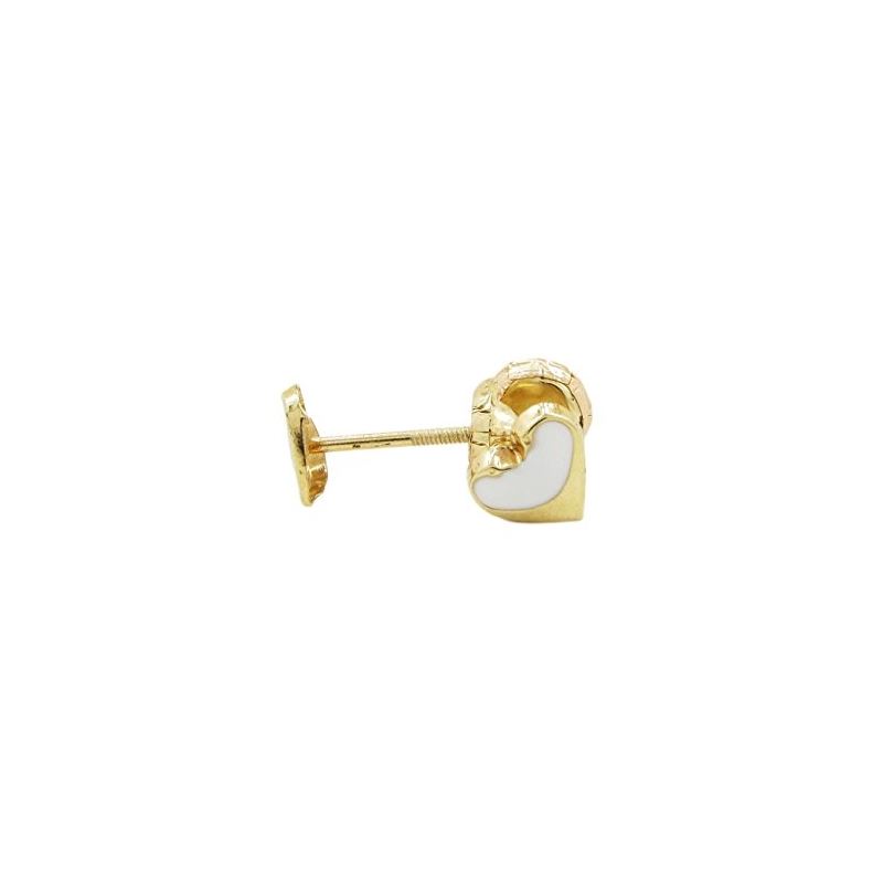 14K Yellow gold Heart stud earrings for  68815 1