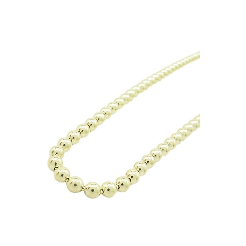 Mens 10K Yellow Gold Combat Ball Link Chain ELNC60