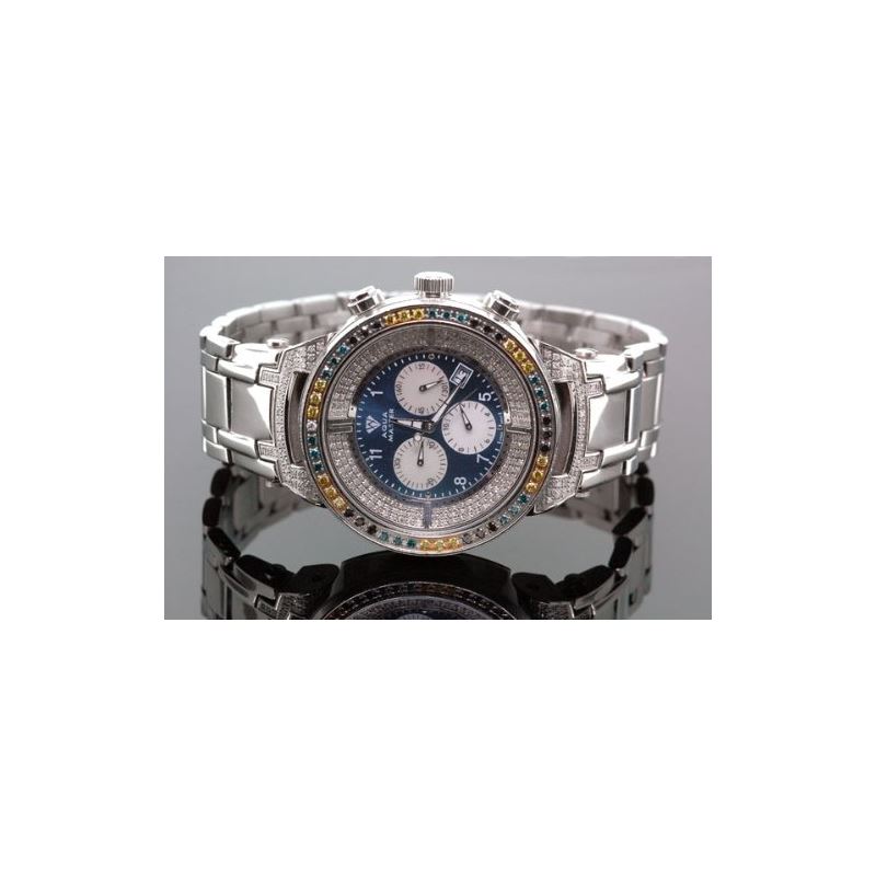 Mens 4.25Ctw Diamond Watch - W97