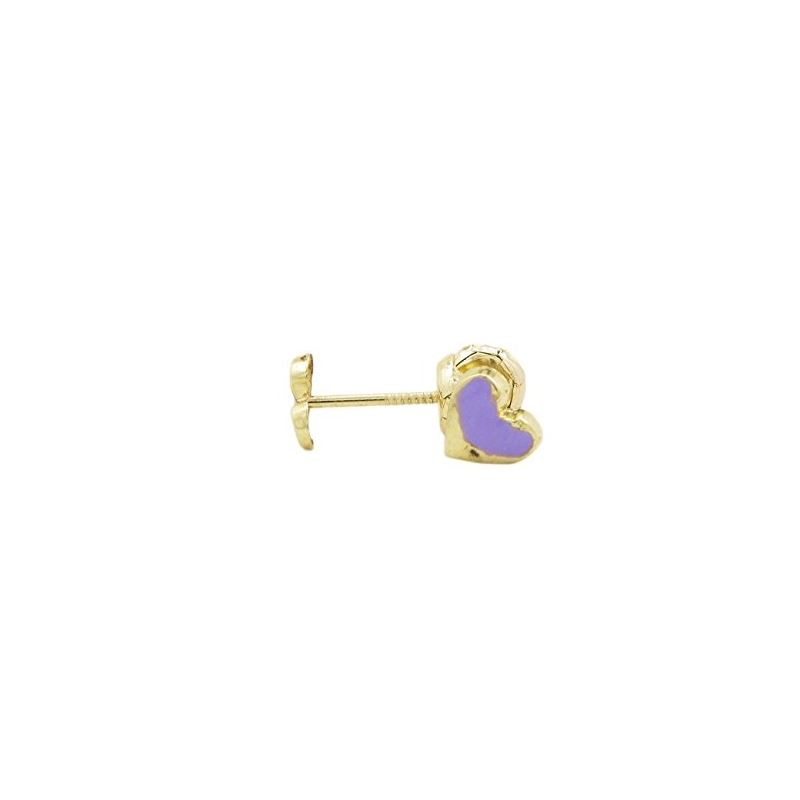 14K Yellow gold Heart stud earrings for  68810 1