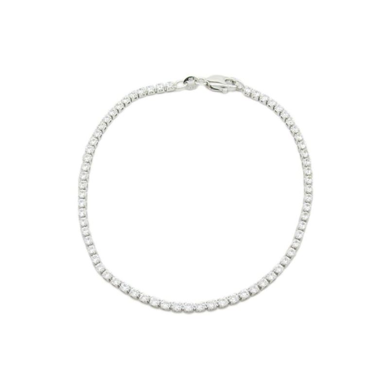 Womens Sterling silver White single row  84663 1