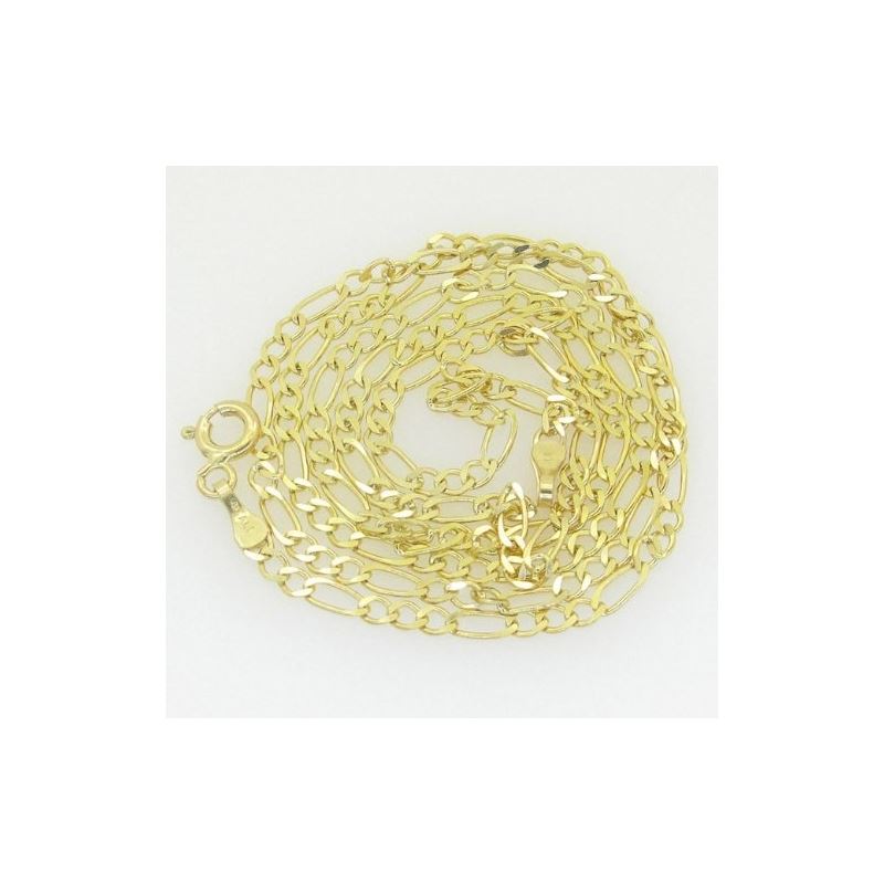 10K Yellow Gold figaro open link chain G 60876 1