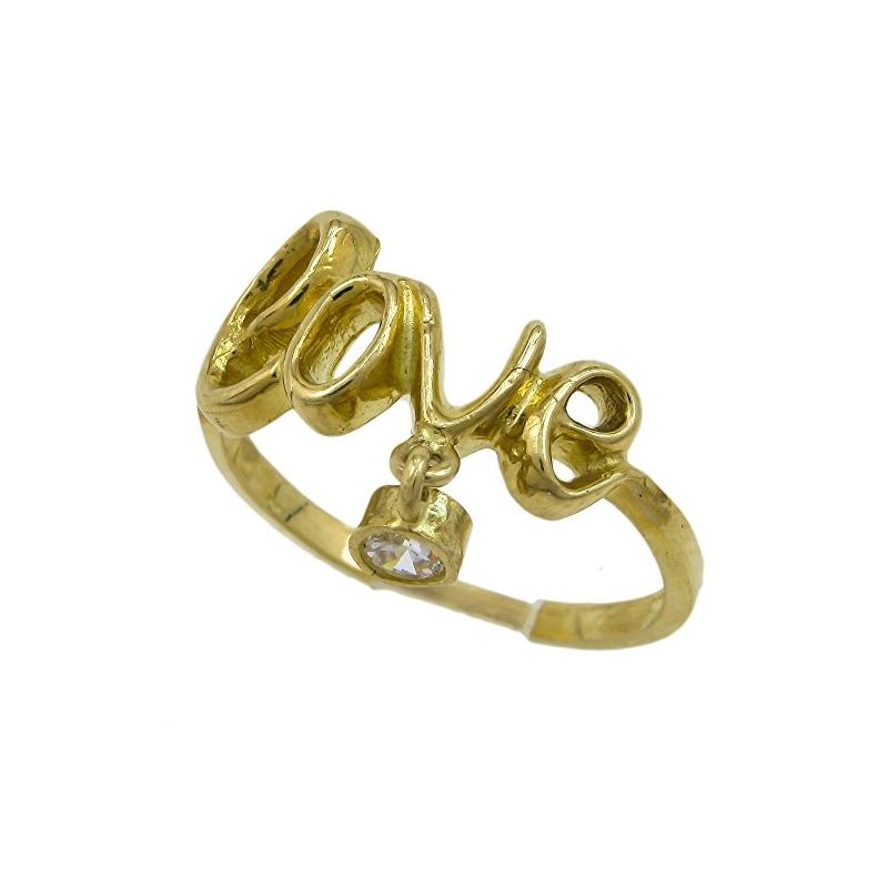 10K Yellow Gold womens love ring ASVJ36 63111 1