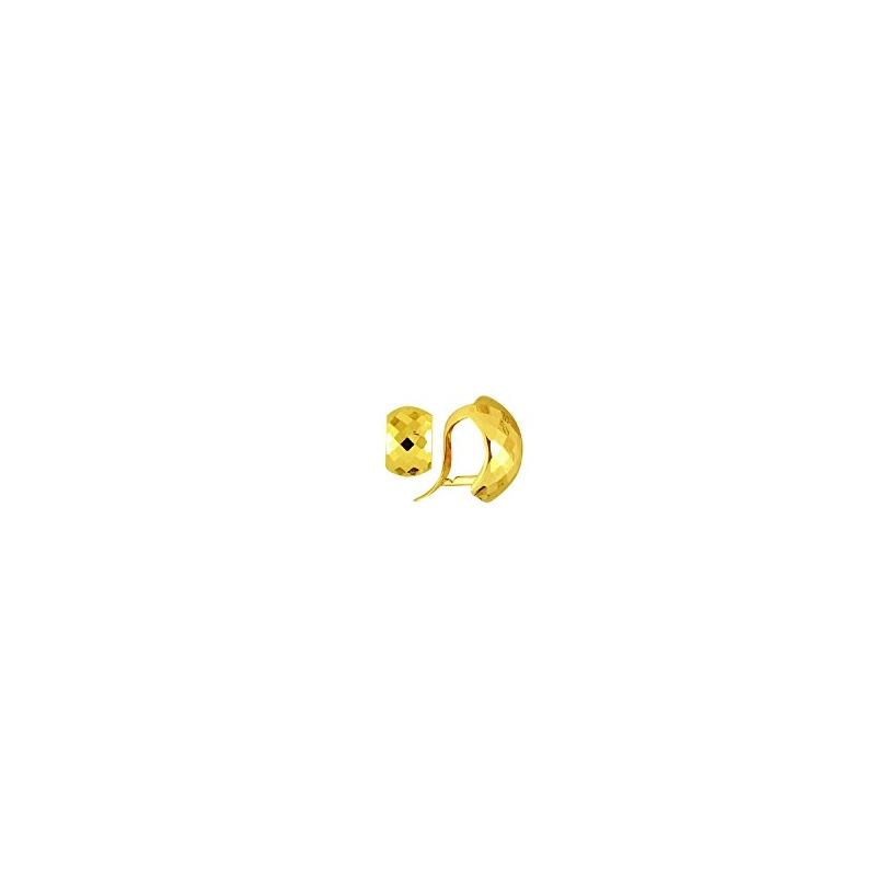 14K Yellow Gold Ladies Huggie Earrings E 69209 1