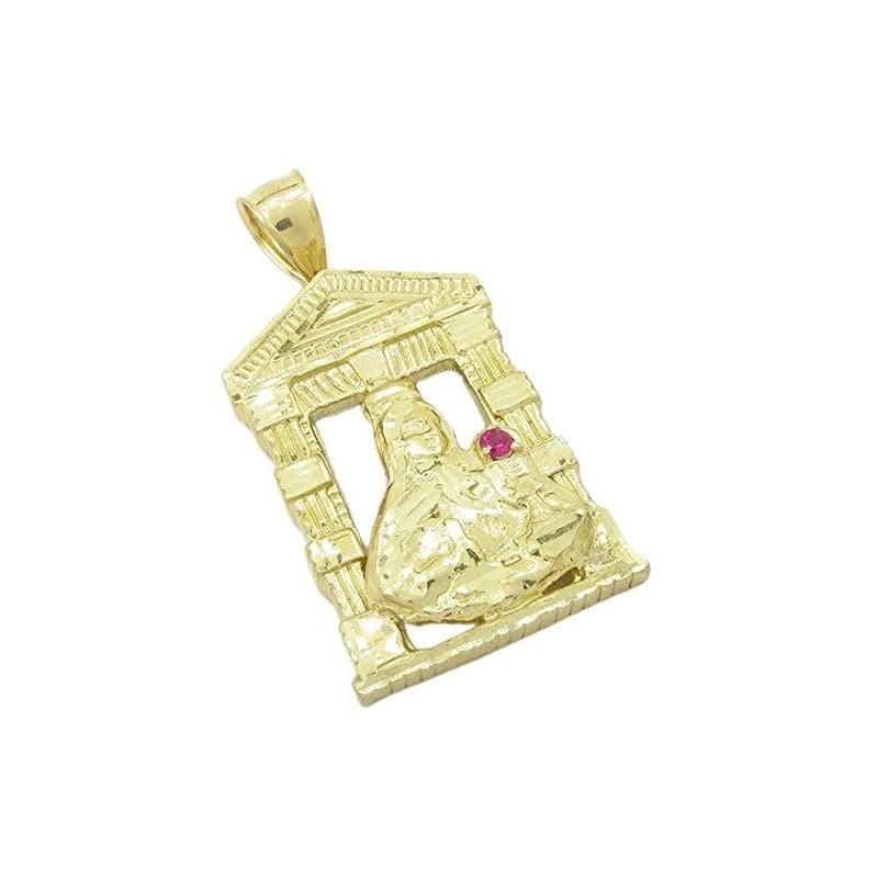 Mens 10k Yellow gold Red gemstone mary c 87945 1