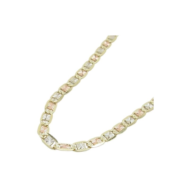 "14K Three tone valentine chain 18"" Long  64662 1