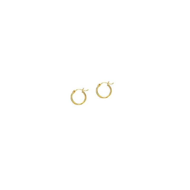 10K Yellow Gold Ladies Hoop Earrings 206 61373 1