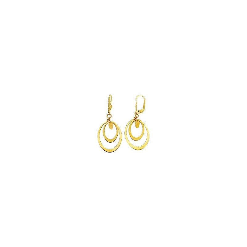14K Yellow Gold Ladies Drop Earrings ER4 69114 1