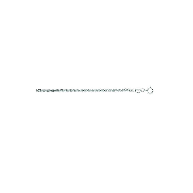 "14K White Gold Light Rope Chain 16"" inch 65658 1