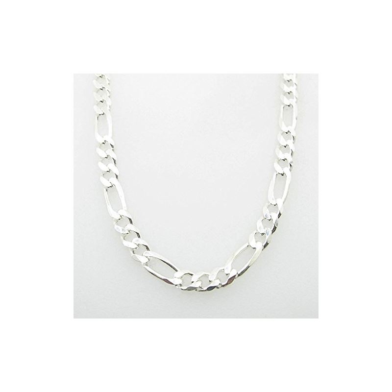 Silver Figaro link chain Necklace BDC97 79744 1