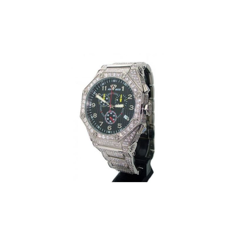Aqua Masters Full Pave Diamond Watch 27850 1