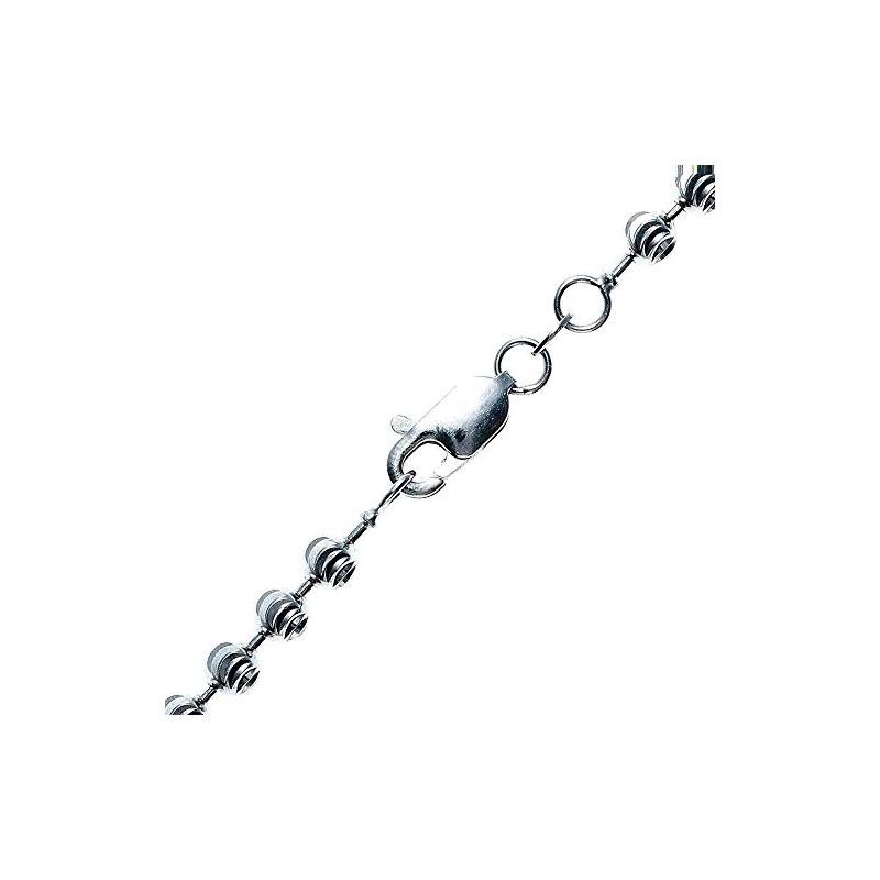 14K WHITE Gold SOLID MOON CUT Chain - 22 66083 1