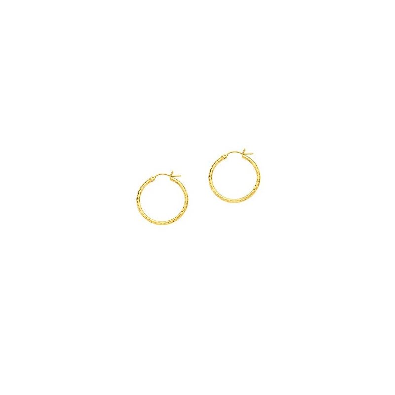 14K Yellow Gold Ladies Hoop Earrings LT2 69201 1