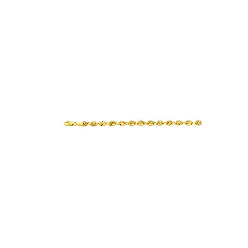 "14K Yellow Gold Puffed Mariner Chain 24"" 69815 1