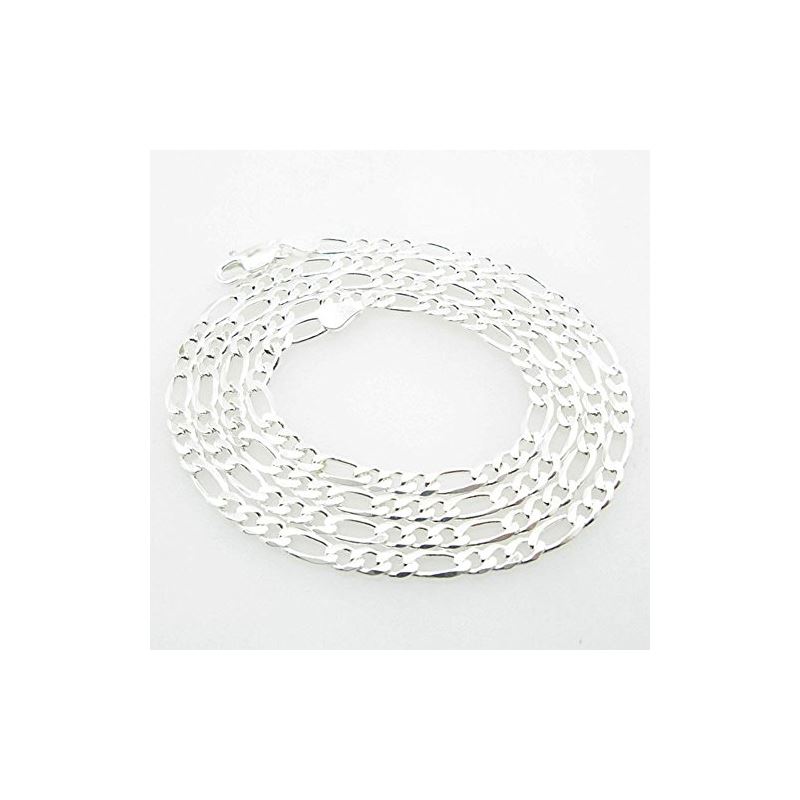 Silver Figaro link chain Necklace BDC86 79700 1