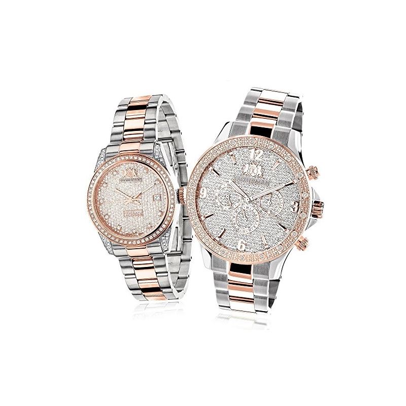 Matching His And Hers Watches: 18K White Rose Gold