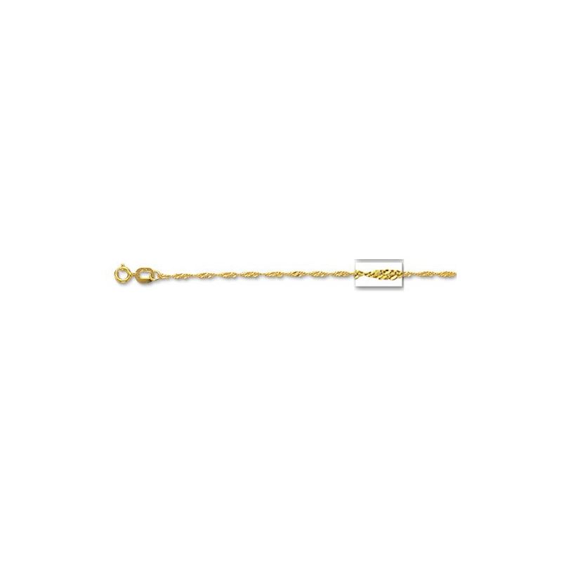 14K Yellow Gold 1.0mm wide Diamond Cut S 66440 1