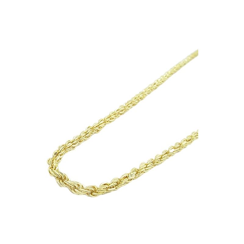 Mens 10k Yellow Gold skinny rope chain E 77987 1