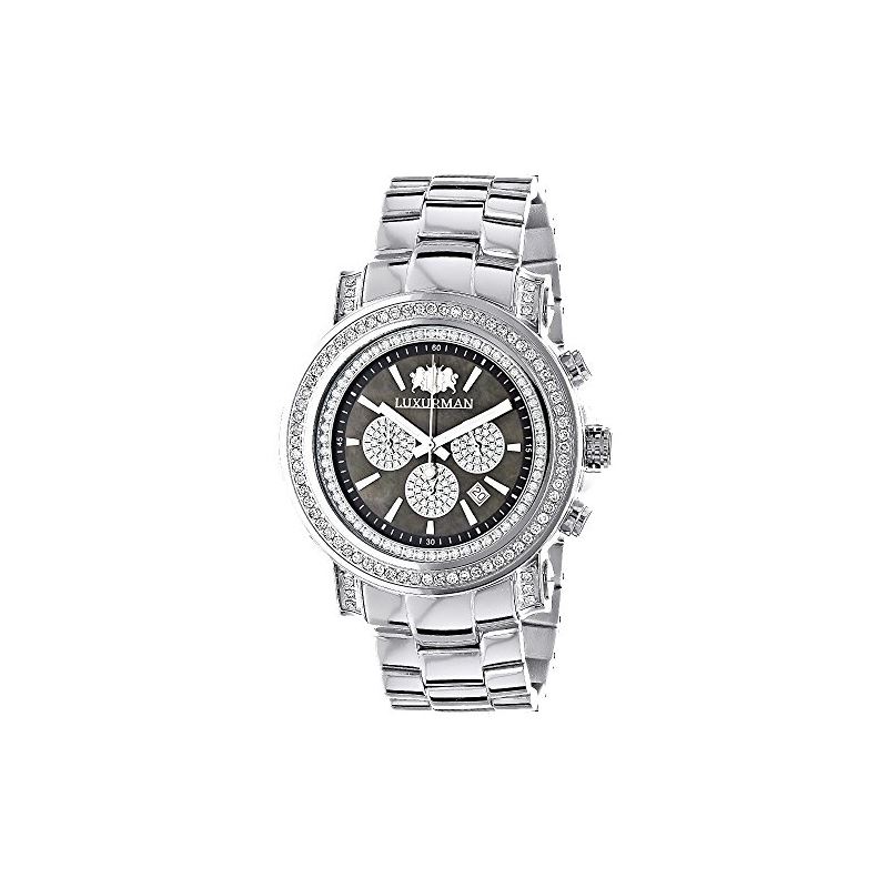 Luxurman Big Genuine Diamond Watch for M 90103 1