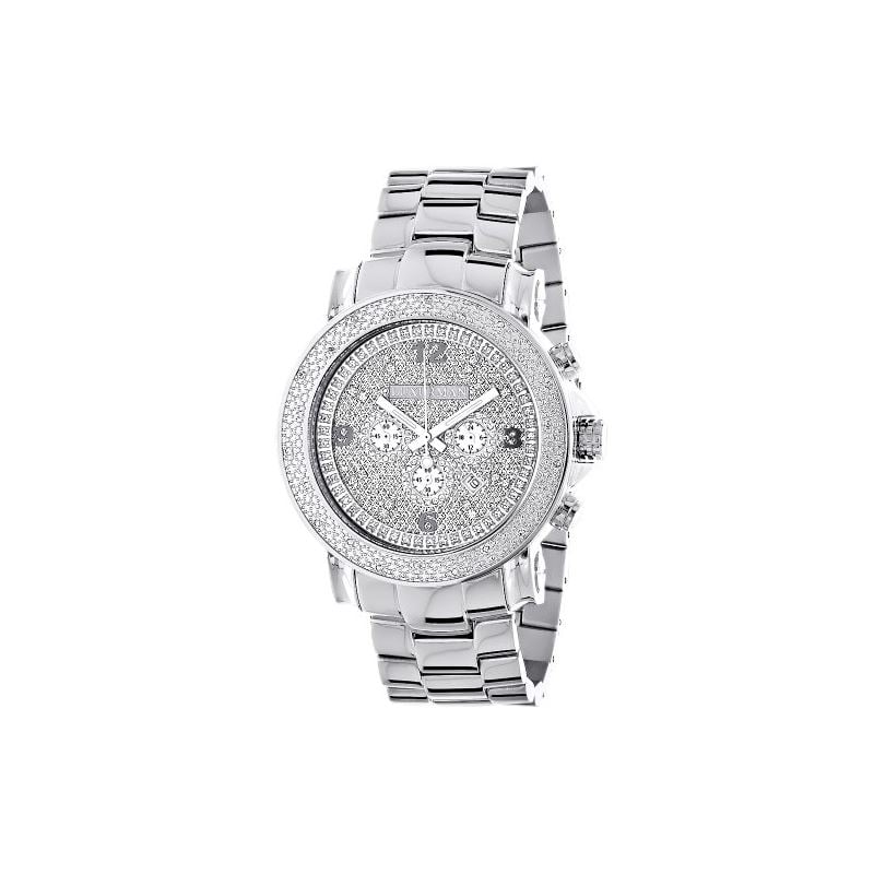 Oversized Mens Diamond Watch 0.25Ct LUXURMAN Escal