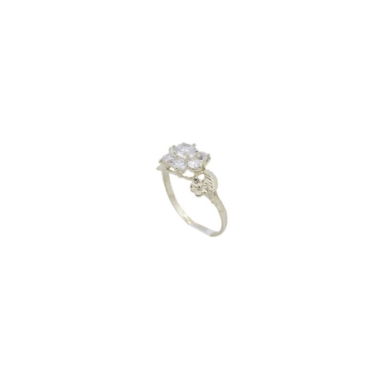 10k Yellow Gold Syntetic white gemstone  62848 1