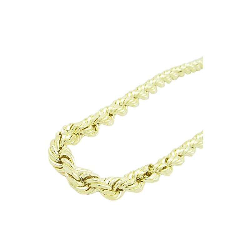 Mens 10k Yellow Gold HOLLOW rope chain 3 77604 1