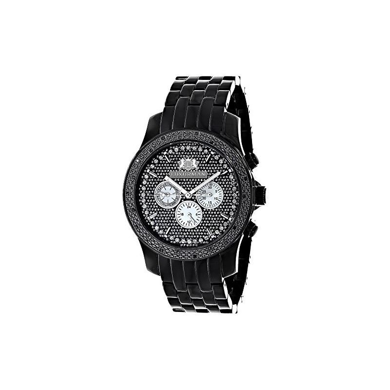 Mens Black Genuine Diamond Watch 0.25ct  90809 1