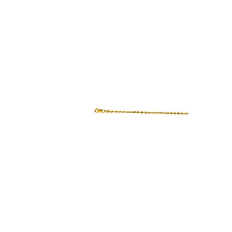 "14K Yellow Gold Solid Rope Chain 24"" inc 70425 1