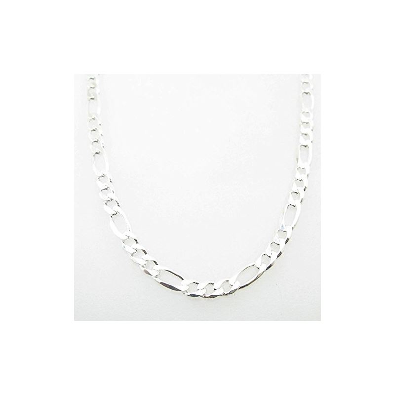 Silver Figaro link chain Necklace BDC93 79726 1