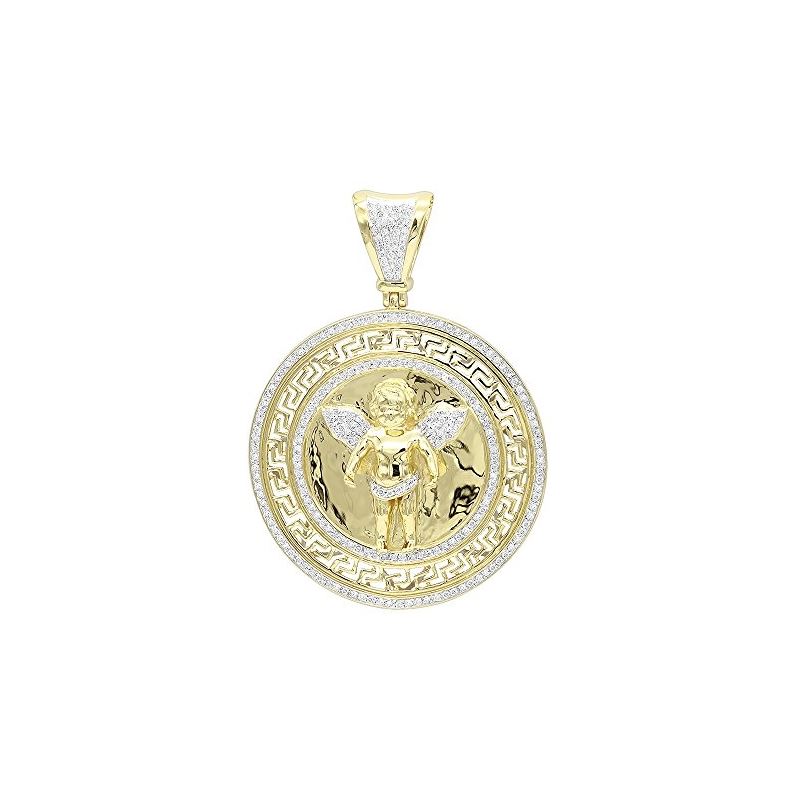 Mens Pendant 14K Rose, White Or Yellow Gold Baby A