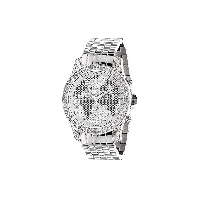 LUXURMAN Mens Diamond Watch 0.50Ct