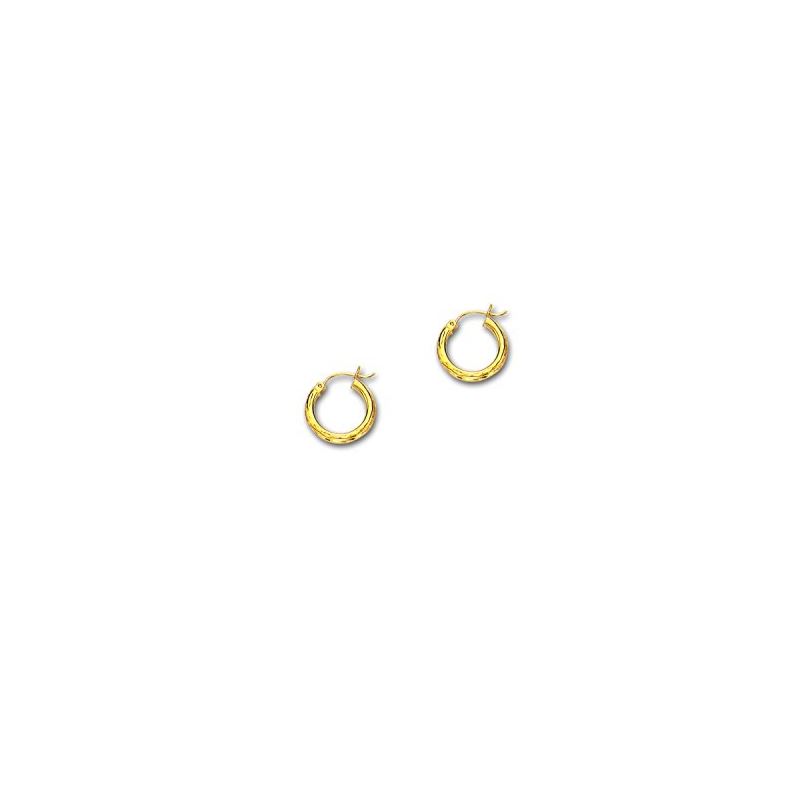 14K Yellow Gold Ladies Hoop Earrings LT2 69197 1