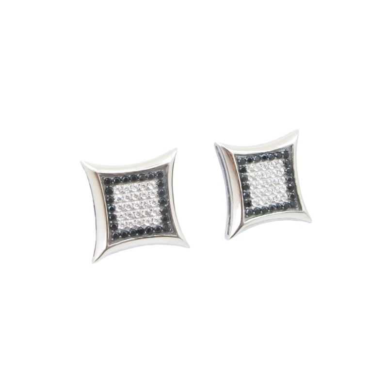 Mens .925 sterling silver White and blac 76581 1