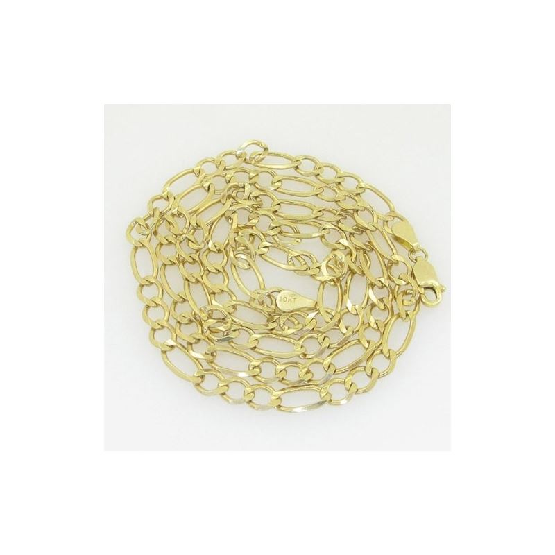 10K Yellow Gold figaro open link chain G 60886 1