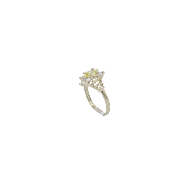 10k Yellow Gold Syntetic yellow gemstone 62946 1